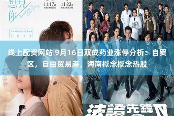 线上配资网站 9月16日双成药业涨停分析：自贸区，自由贸易港，海南概念概念热股