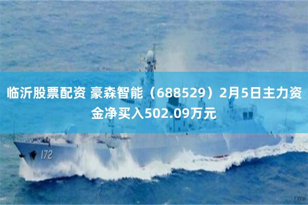 临沂股票配资 豪森智能（688529）2月5日主力资金净买入502.09万元