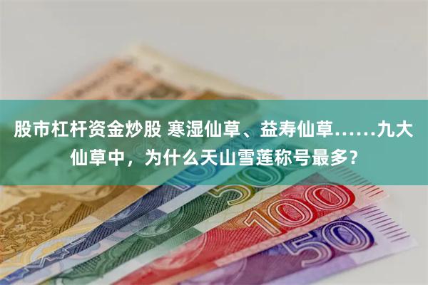 股市杠杆资金炒股 寒湿仙草、益寿仙草……九大仙草中，为什么天山雪莲称号最多？