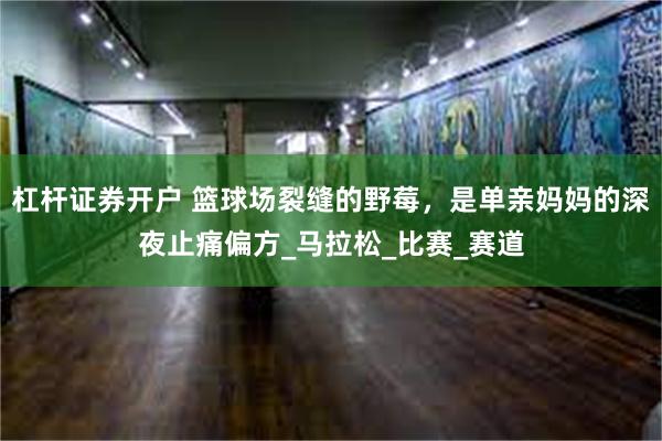 杠杆证券开户 篮球场裂缝的野莓，是单亲妈妈的深夜止痛偏方_马拉松_比赛_赛道