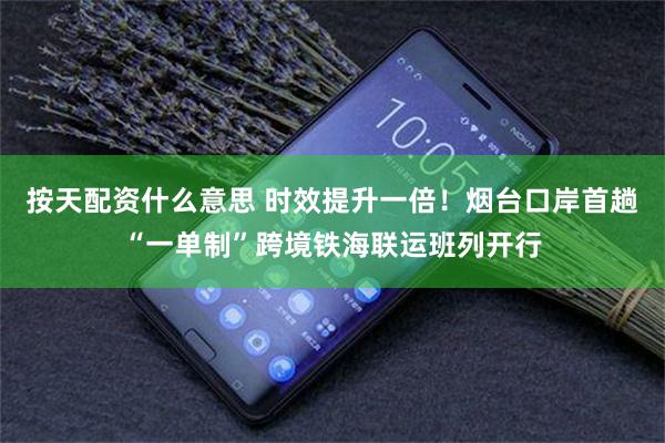 按天配资什么意思 时效提升一倍！烟台口岸首趟“一单制”跨境铁海联运班列开行